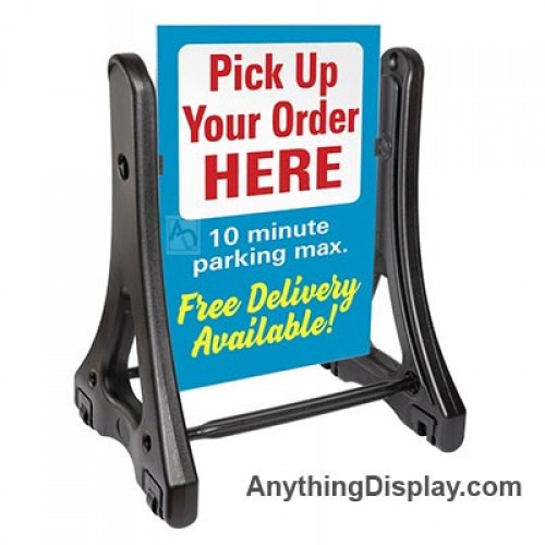 Outdoor Sidewalk Sign Rolling Swinger Sign Base Blank panel